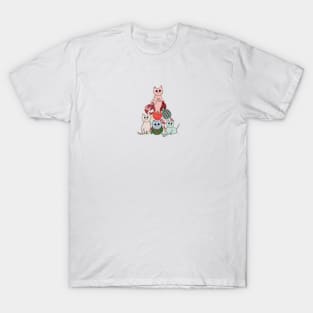 Made of cute cats Christmas tree T-Shirt